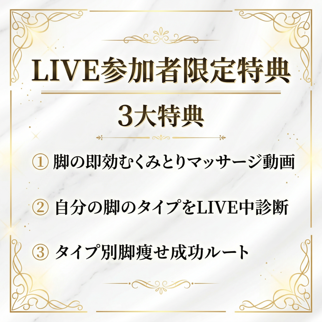 LIVE参加者限定特典 3大特典